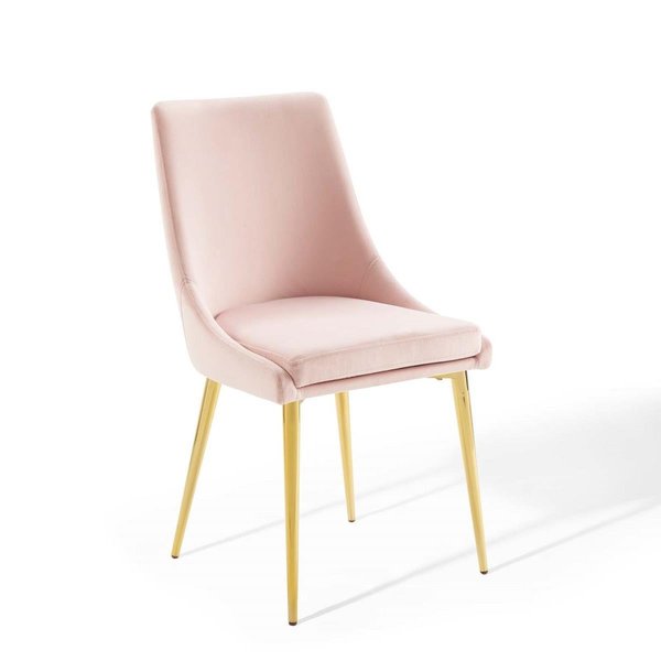 Modway Furniture Viscount Modern Accent Performance Velvet Dining chair - Pink EEI-3416-PNK